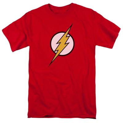 Justice League Of America Logo Flash Maglietta da Uomo Rossa Licenza Ufficiale