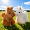 Simulated Pony Plush Toys Soft Cute Pony Stuffed Animal Horse Plush Doll Room Decorative Items Animal Lover Birthday Gift