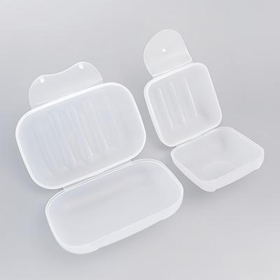 Portable Soap Rack For Travel And Business Trips Sealed Waterproof Soap Box Transparent Plastic Soap Storage Box With Lid