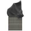 Outdoor Lounge Bed with Canopy and Cushions Grey Poly Rattan
