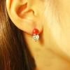 Christmas Santa Hat Earrings for Women Zircon Studded Holiday Gift Jewelry