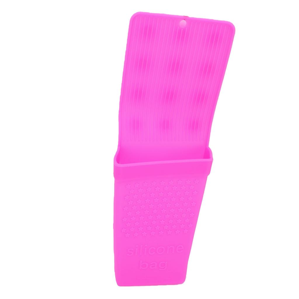 Supporto per Ferro Arricciacapelli in Silicone Resistente al Calore Supporto per Piastra per Capelli Montaggio a Parete con Ventosa per Piastra Piatta Rosato