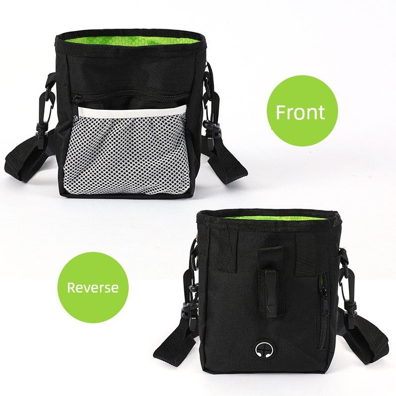 

New Arrival Pet Snack Pack Outdoor Dog Walking Multifunctional Doggie Bag Outing Training Snack Waist Bag Pet Supplies M-Medium Black