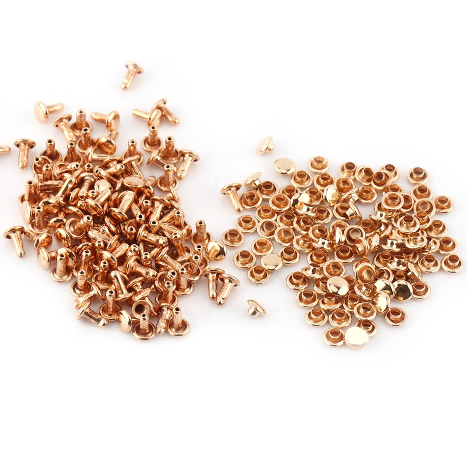 

100pcs Double Cap Rivet Tubular Metal Leather Craft Repairs Studs Decoration