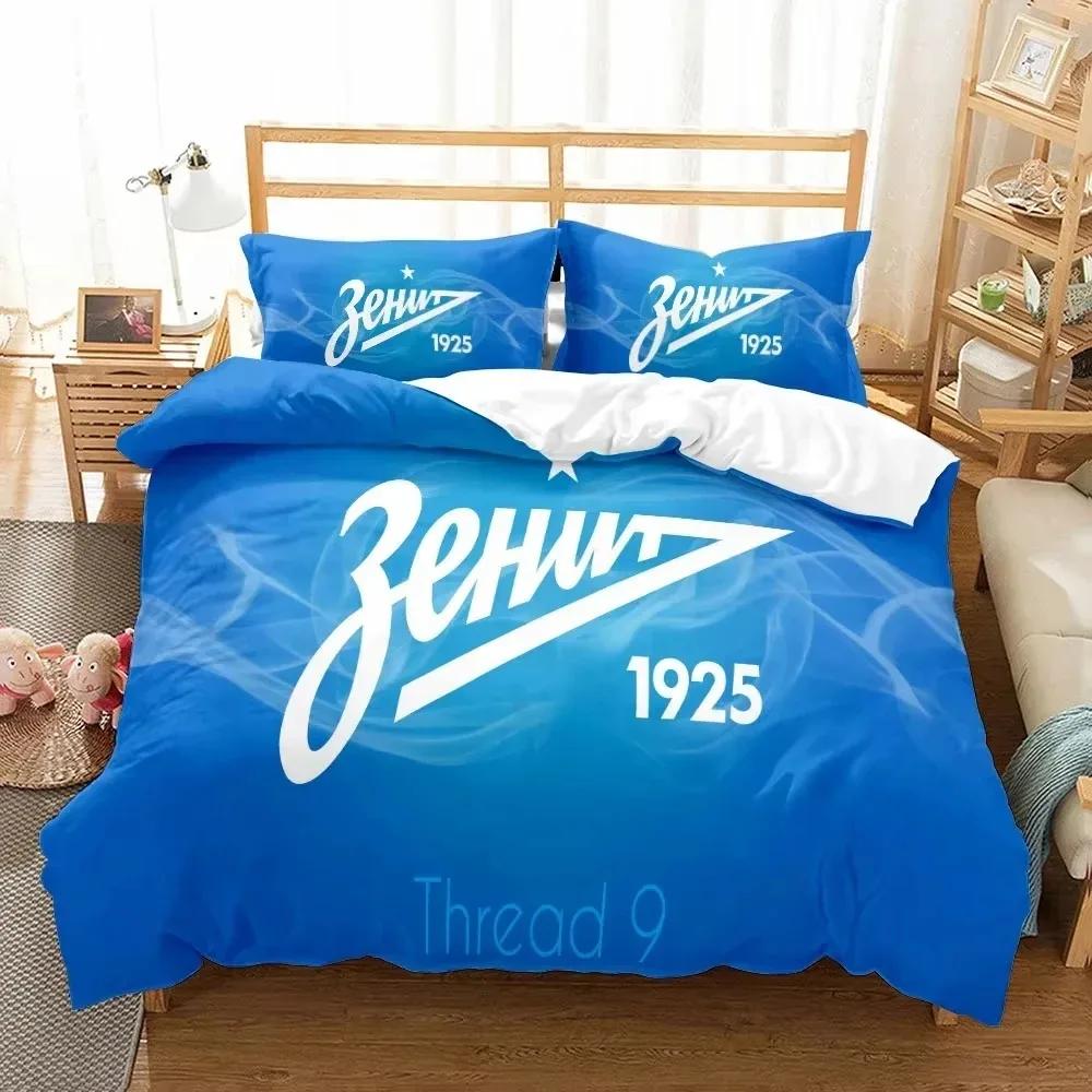 Football FC Zenit Saint Petersburg Bedding Set Boys Girls Twin Queen Size Duvet Cover Pillowcase Bed Kids Adult Home Textiles