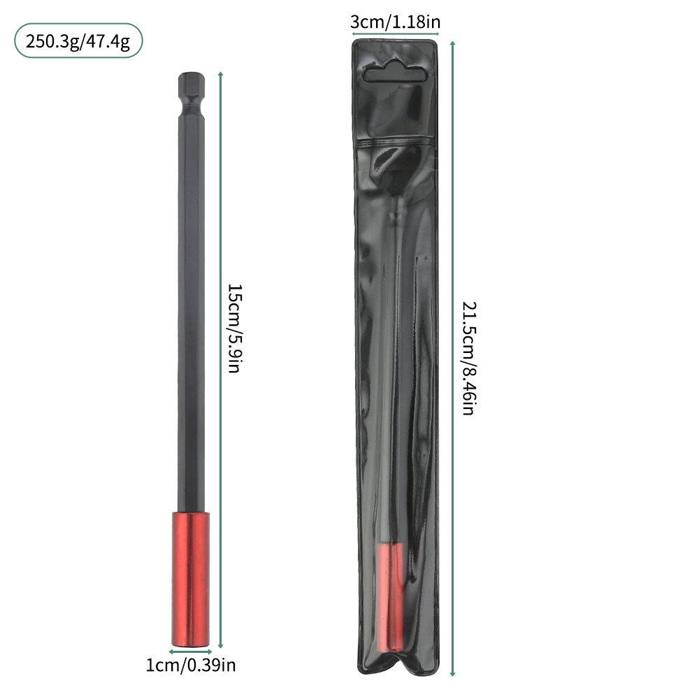 3PCS Magnetischer Bohrer-Verlängerungshalter für Schlagschrauber, 14" Sechskantschaft S2 Stahl Magnetisch