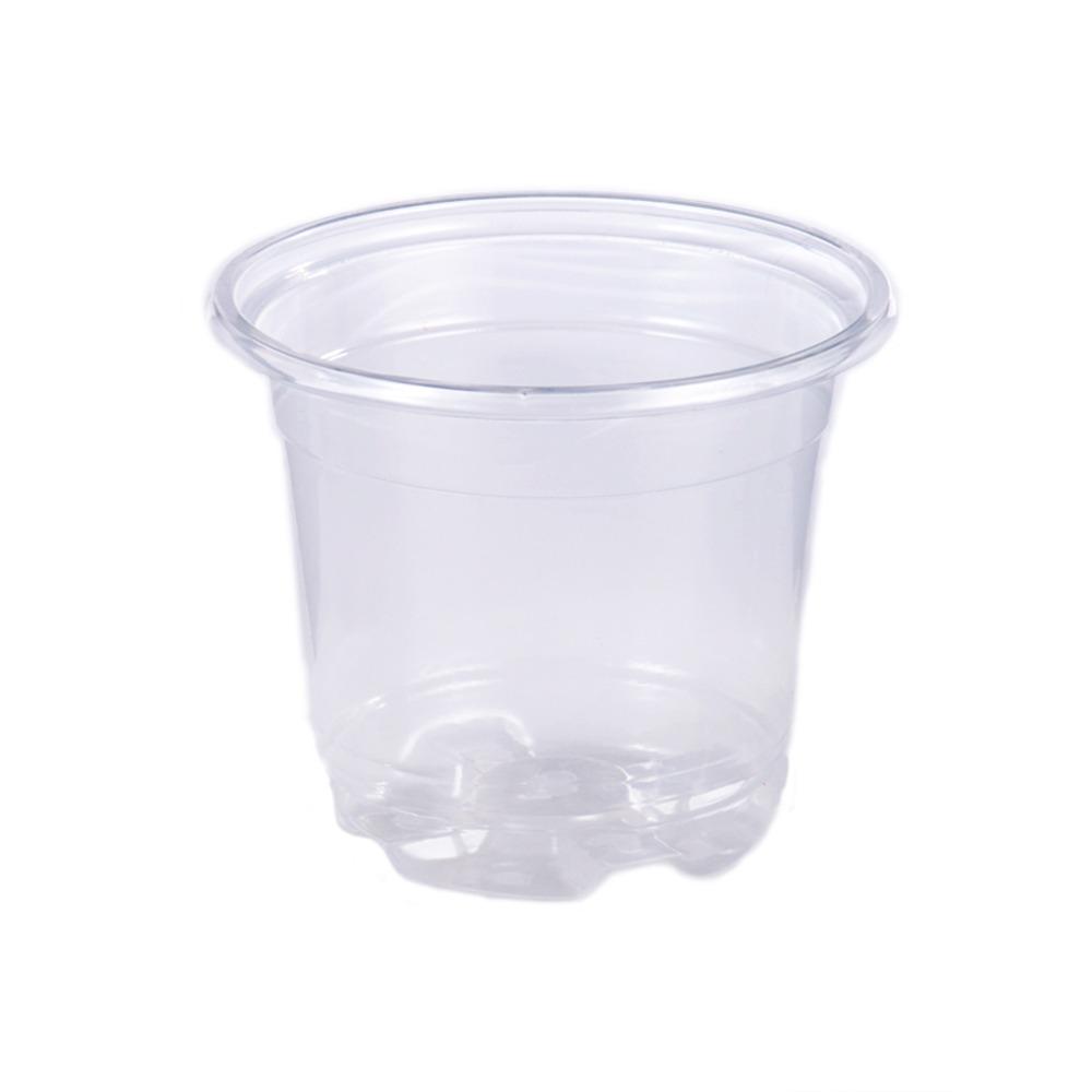 

10 шт. Утолщенный пластиковый горшок для растений, прозрачный контейнер для цветов и растений, прозрачные горшки для рассады, домашний декор 5 Inches белый