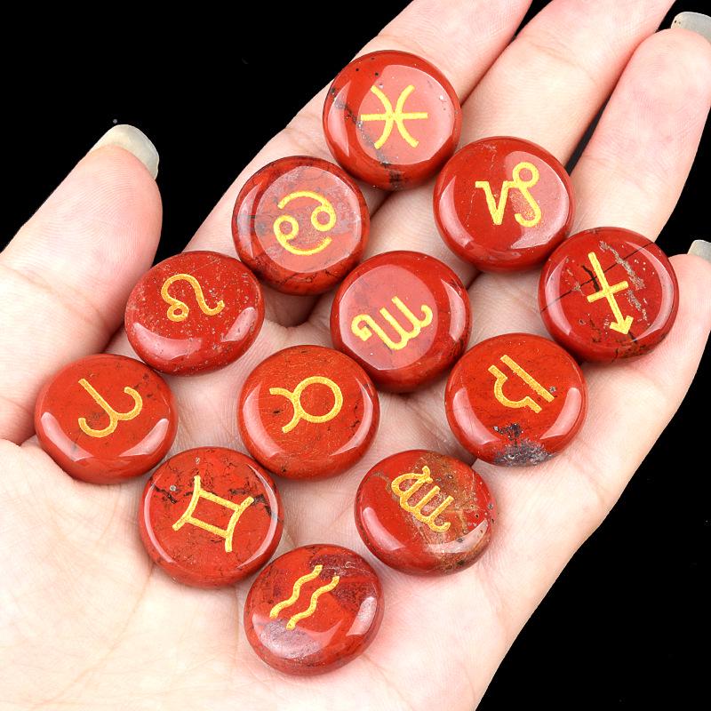 1987 Crystal Stone Zodiac Pocket Runes - Christmas Gift