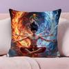 Chinese Anim Nezha Pillow Case Pillowcase Ultra Soft Skin Friendly Fabric Cloud Like Comfort & Concealed Zipper