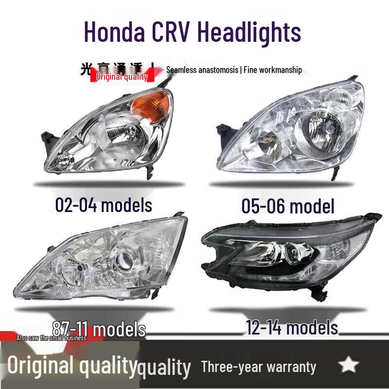 

Headlight Cover Assembly for 2005-2014 Honda CRV - Fits High/Low Beam 02-04 Brand Factory Left