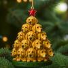 1/5Pcs Dog Christmas Ornament with Lanyard Puppy Pendant Acrylic Keepsake Decoration Indoor Outdoor Festive Tree Decor