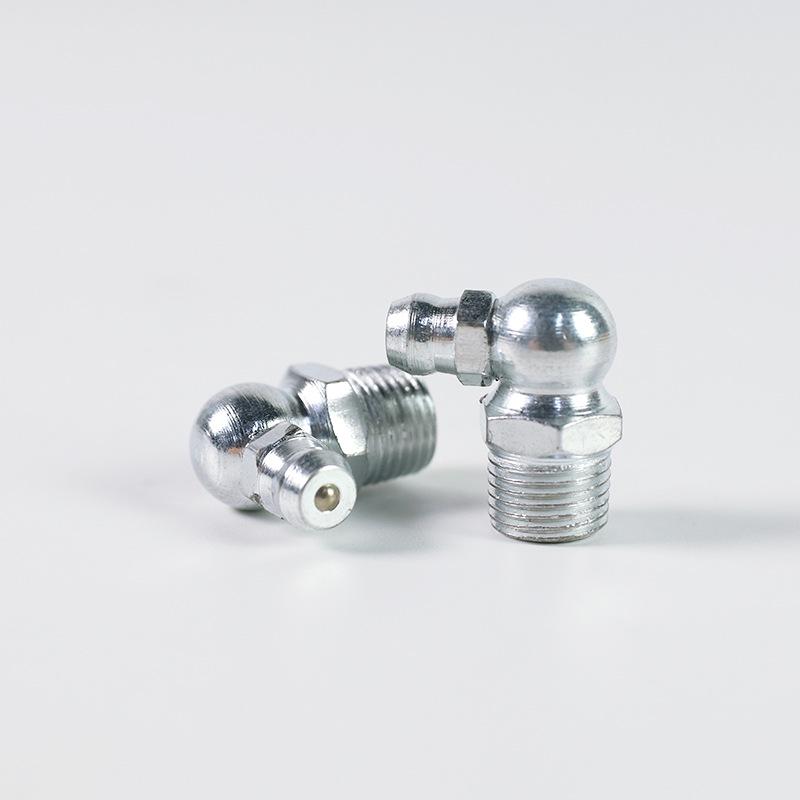1/8-27 NPT Carbon Steel Grease Nipple, Galvanized, SAE J534 American Thread, Grease Gun Nozzle Lubrication Tool.