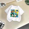 Disney Mickey Minnie Summer Short Sleeve Cartoon Print Baby Girls Cotton T-shirt Boys Girls Comfortable Top Cotton T-shirt Top