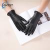 Lambskin leather Gloves for Women Winter Warm Plus Fleece Thickening Locomotive Windprorop Training Thickened Protection Cycling