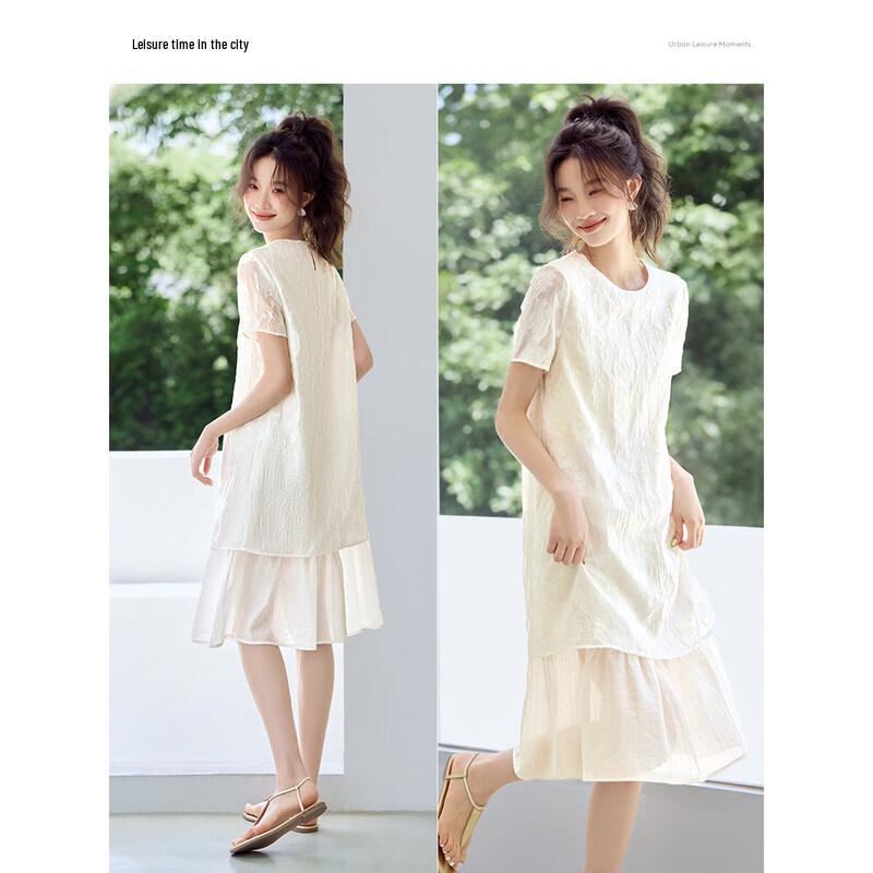 Mohan Yimei French Style Elegant Lace A-line Dress