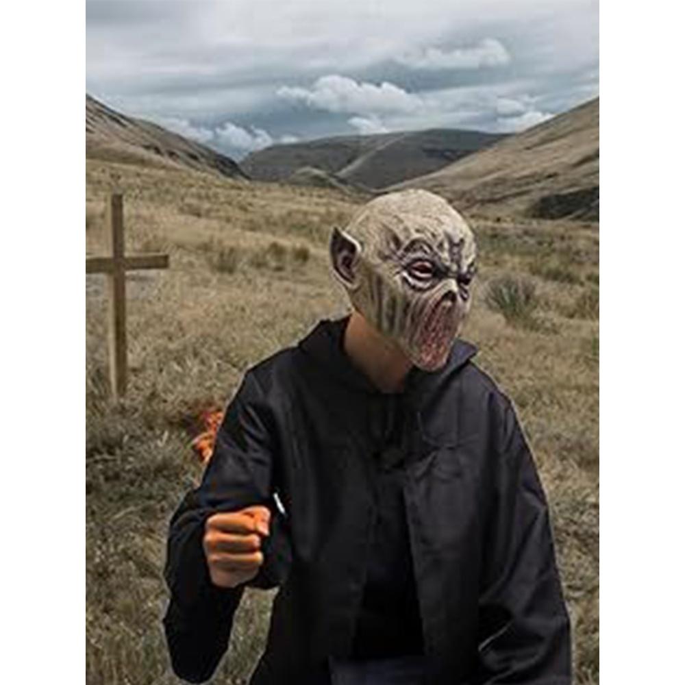 Maska monstra Ghoul Prémiový latex Realistické detaily zranění Hororová párty Dekorace pro fanoušky speciálních efektů s přiloženou kapucí