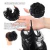 Extensión de Pelo Moño Esponjoso, Núcleo de Goma Moldeable, Accesorio para el Cabello Recogido Desordenado Rizado (Goma elástica para el pelo de fibra sintética)