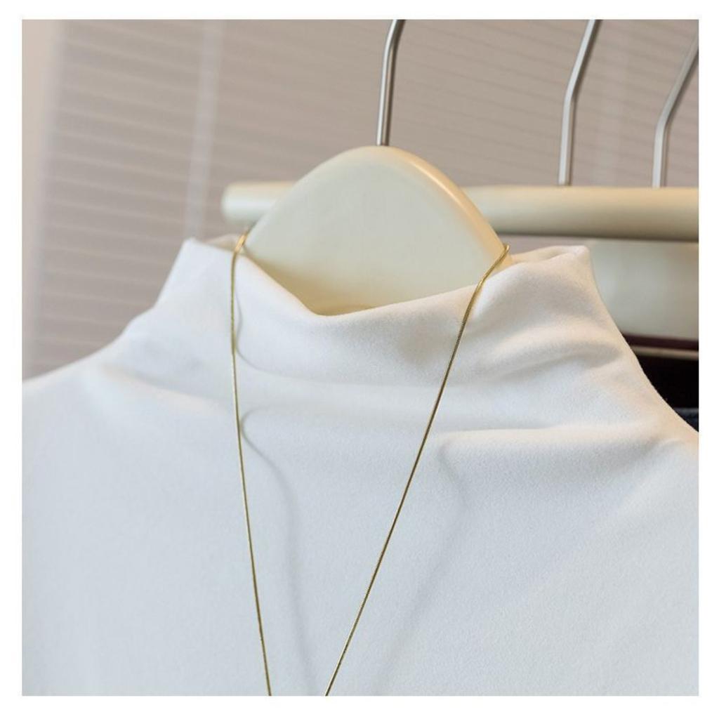 French-style Long Sleeve T-shirt Women's High-necked Fashion Casual T Shirt S-4XL