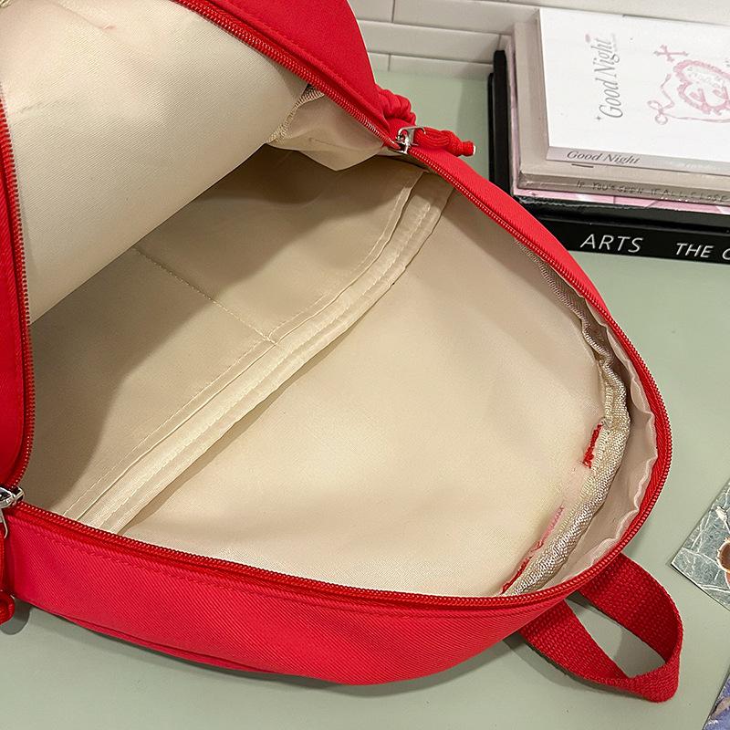 School Bag 2025 Cute Apple Cartoon Large Capacity School Bag Travel Leisure Commute Light Backpack