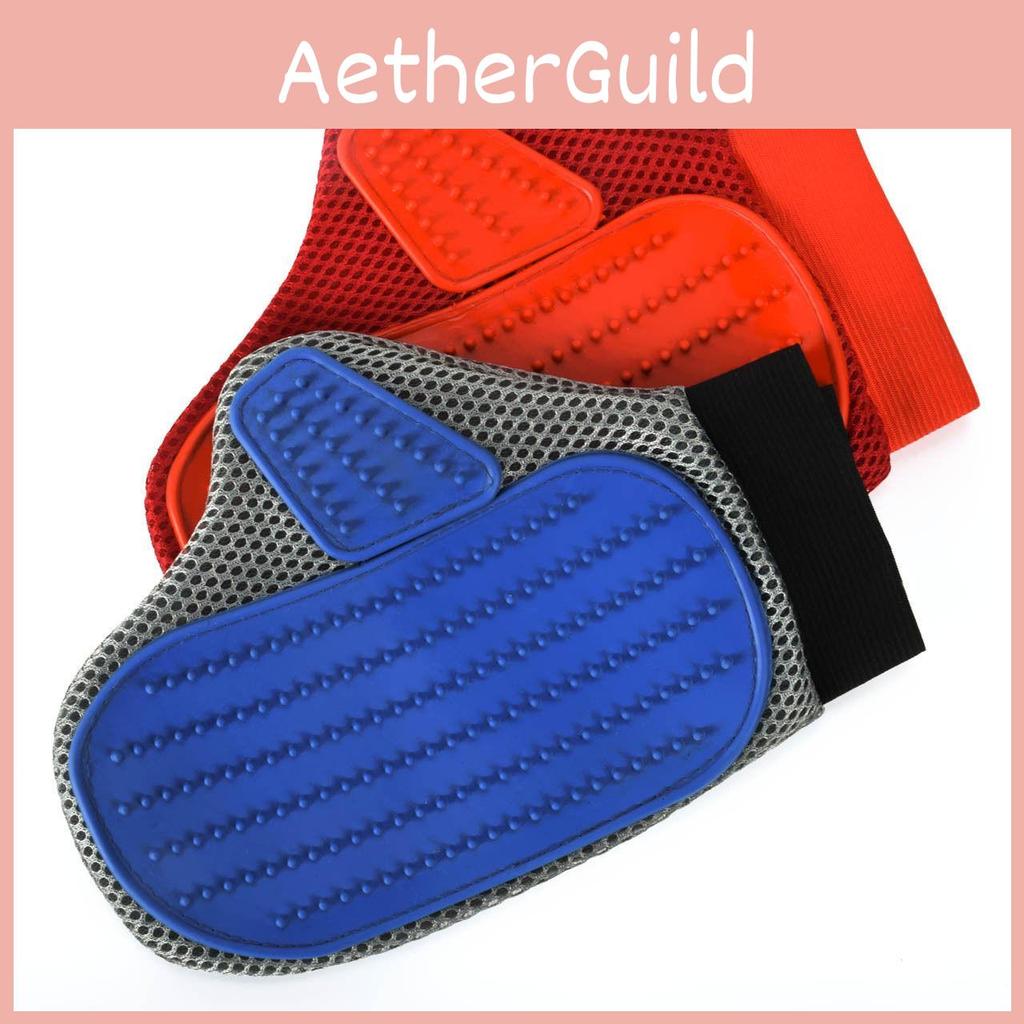 Premium Qualität Haustier Hund Katze Badebürste Kamm Gummihandschuh für Haar Fell Pflege