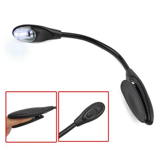 1 Stk. Mini Clip Buchleuchte Tragbar Weiß LED Reisebuch Leselicht Lampe