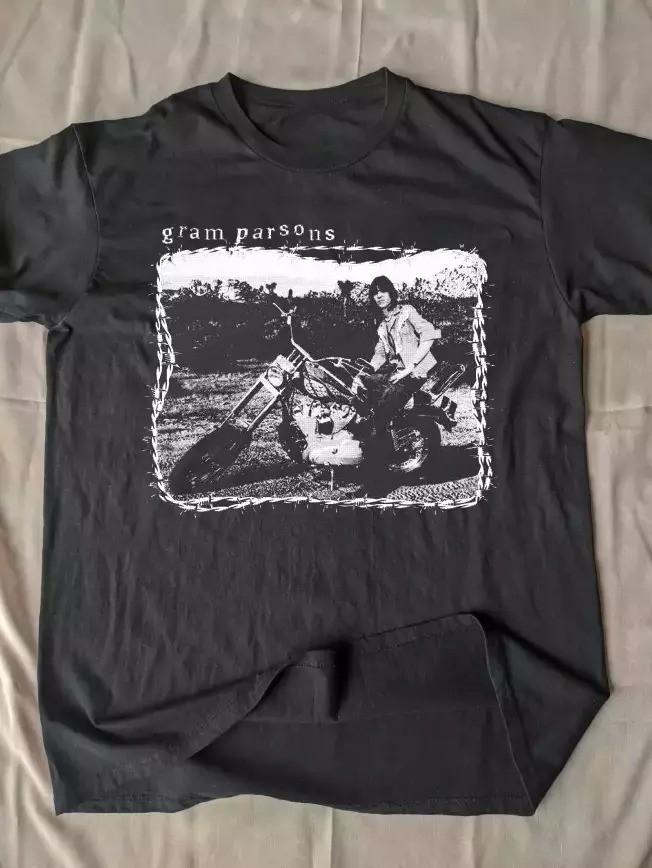 Gram Parsons Black T-Shirt Cotton All Size Gift For Men Women AD129