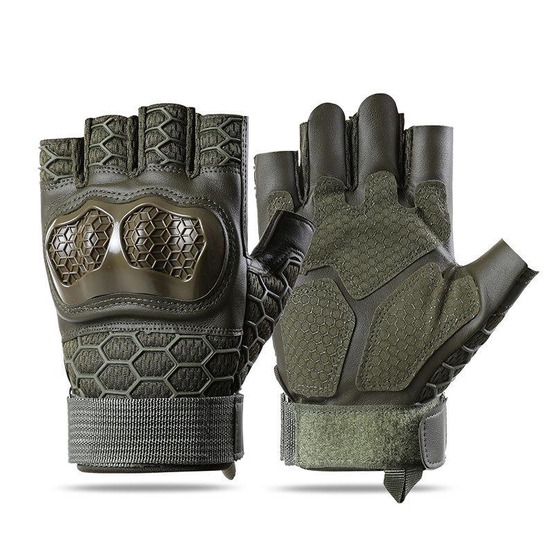 Tactical gloves locomotive off-road motorcycle riding hard shell anti-drop non-slip riding outdoor riding half-finger gloves