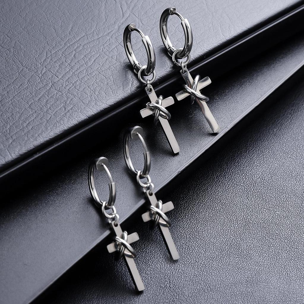 Men's & Women's Luxury Cross Earrings - High-End Niche Design, Cool Versatile Style Jewelry Accessories