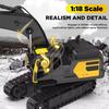 2.4G Remote Control Excavator Alloy Engineering Vehicle Children Boy Toy Spray Electric Dumper 360° Rotation Cross-country Toy