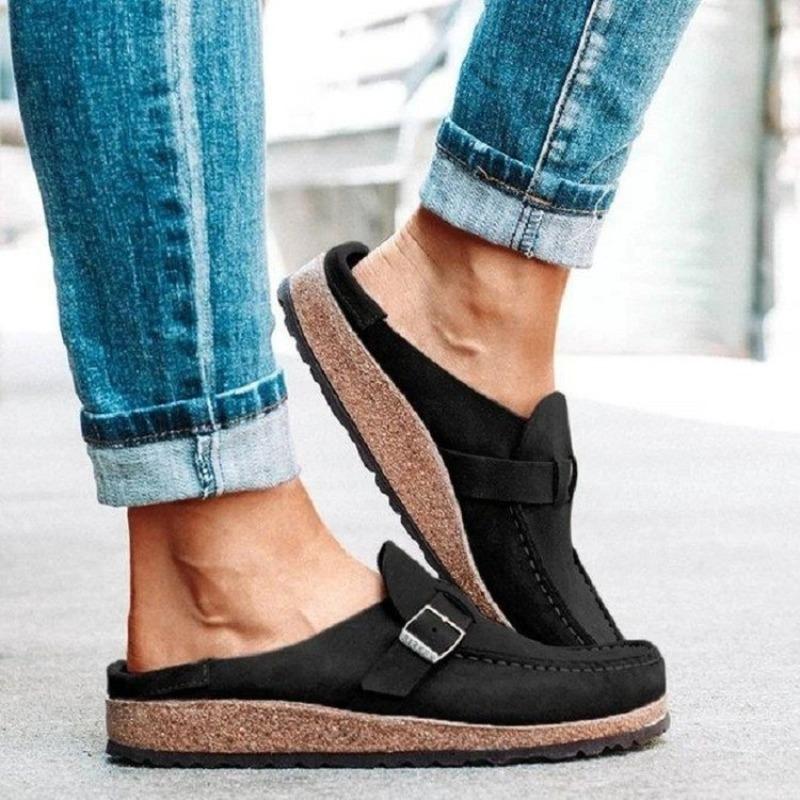 Retro-Schuhe für Lässige und Faule Neue Damenschuhe Flache Einzelne Schuhe