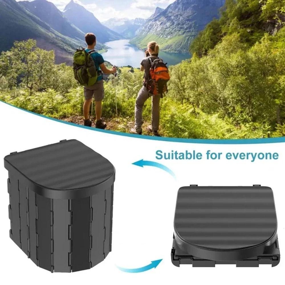 Flip-top Portable Toilet Use Garbage Bags Camping Toilet Accessories Vehicle-mounted Toilet  Hiking