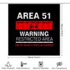 Unframed Alien Area 51 Shower Curtain Vintage Ufo Space Nevada Desert Paranormal Horror Movie Decor Galaxy Sci-Fi Home Bathroom