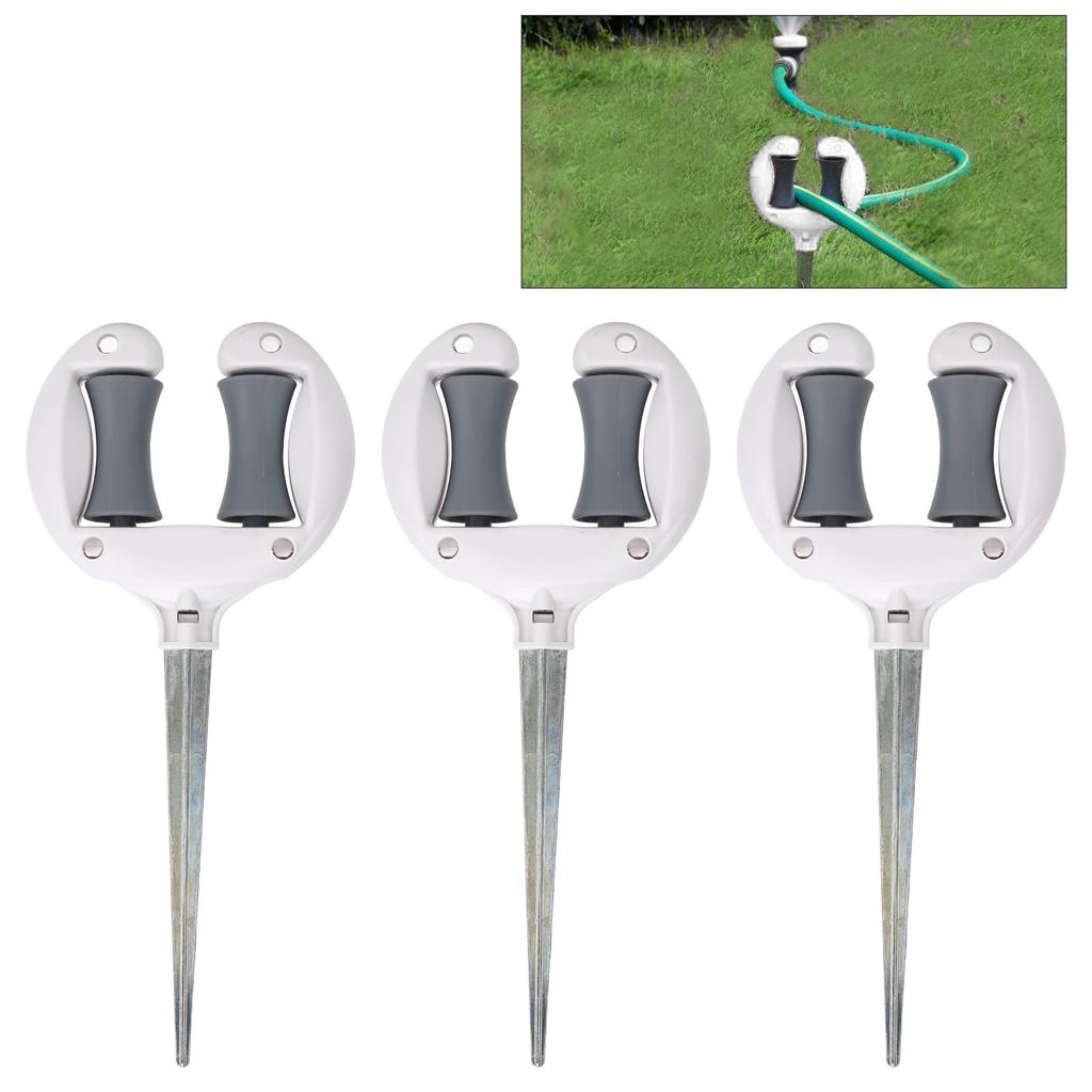 Pack of 3 Hose   Spike for Garden, Water Sprinkler Hose Support Spike, Soft Water Pipe Positioning, Pointed Head, Lawn Hose   Spike Holder for