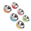 6Pcs set Color Stainless Steel Bowl Heat Insulation Salad Noodles Bowl for Home Kitchen(15cm L )