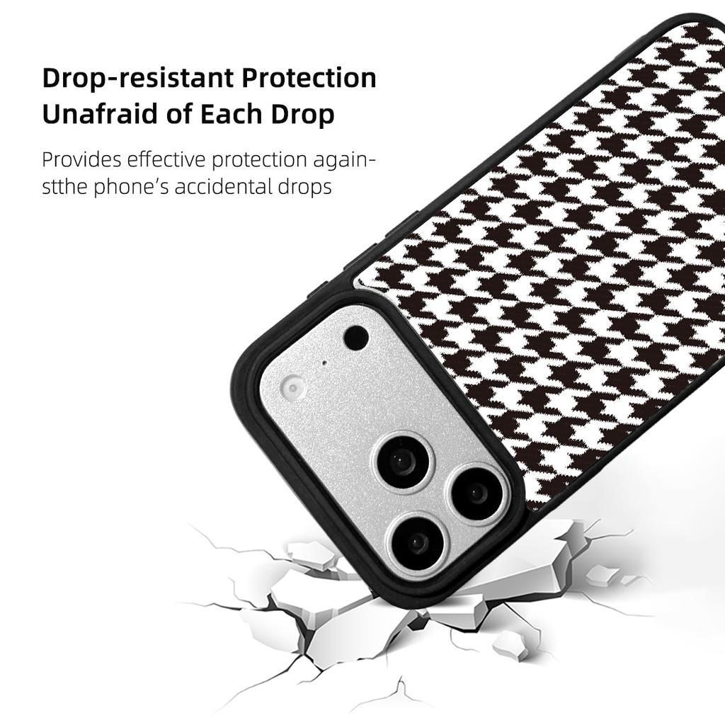EYCASE Grid Series for iPhone 17 Pro Max Magnetic Case Black Edge TPU + Acrylic Cover Compatible with MagSafe