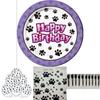 Dog Paw Party Kit Whimsical Pet Themed Plates Cups Napkins And Balloons