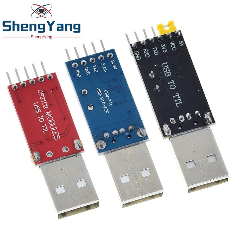 TZT 3pcs/lot =1PCS PL2303HX+1PCS CP2102+1PCS CH340G USB TO TTL for arduino PL2303 CP2102 5PIN USB to UART TTL Module