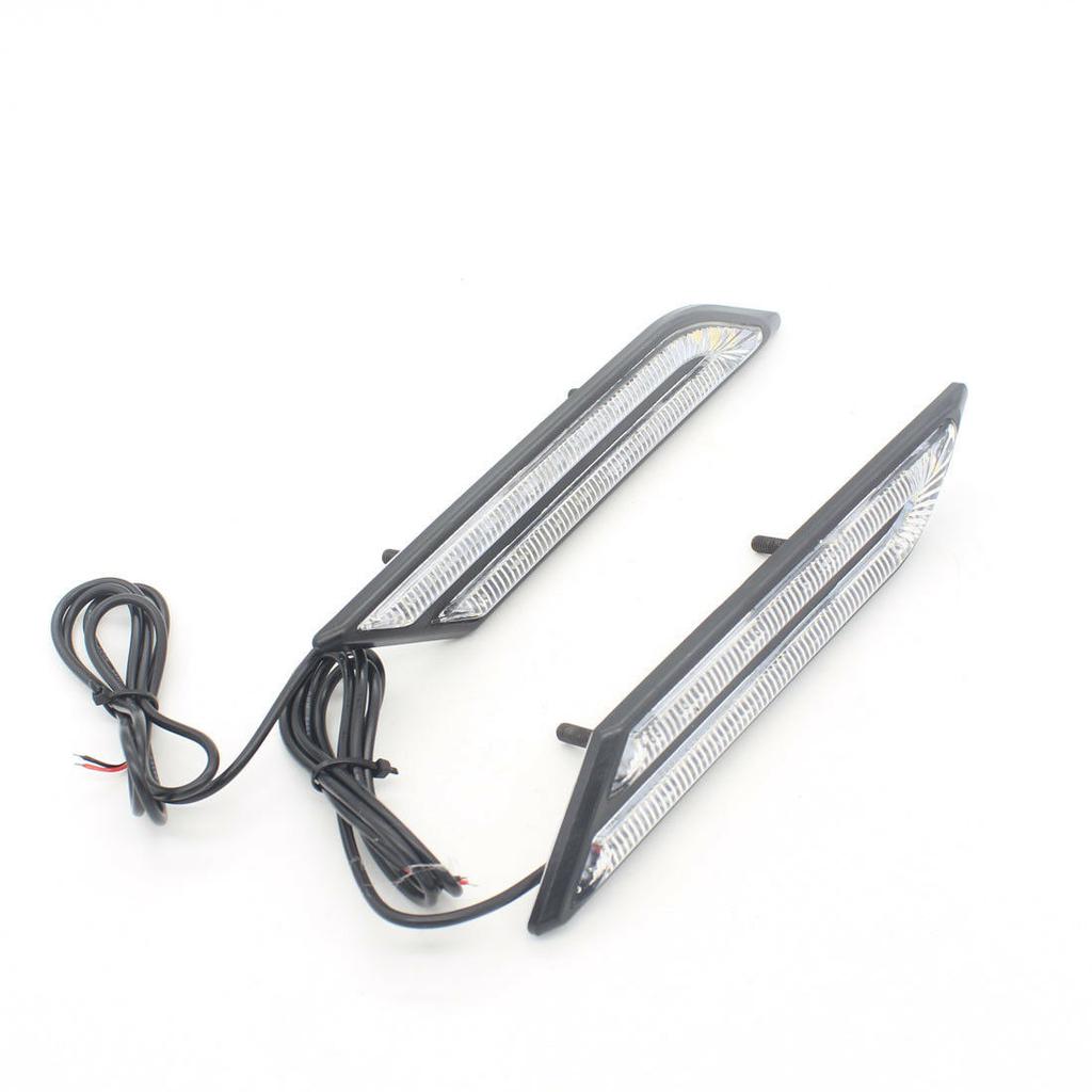 2 Pcs 12V Blade Shape HID White LED Vehicle Daytime Running Light Fog Lamp DRL