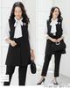 Suit Set Long Vest and Tapered Pants Set Plus Petite Stylish 4L Black [Addrouge] Women's - - 2-Piece - Formal, Ceremonial, Sizes, Sizes, Office,