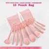 10 Pcs Travel Brush Set Makeup Brush Set with Storage Bag Cosmetic Brush Set Make Up Supplies  for Eyeshadow Eyelashes
