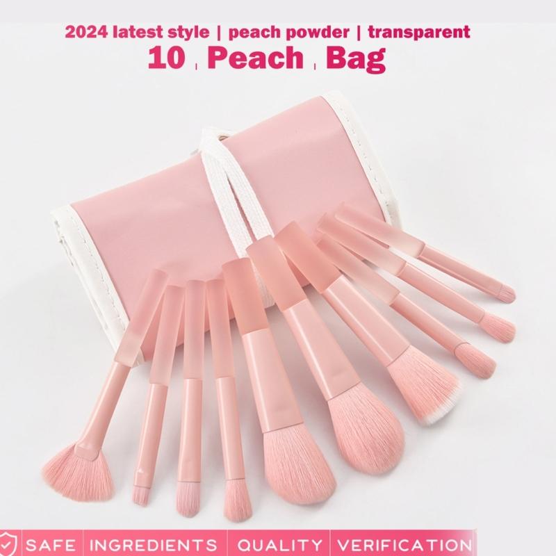 10 Pcs Travel Brush Set Makeup Brush Set with Storage Bag Cosmetic Brush Set Make Up Supplies  for Eyeshadow Eyelashes