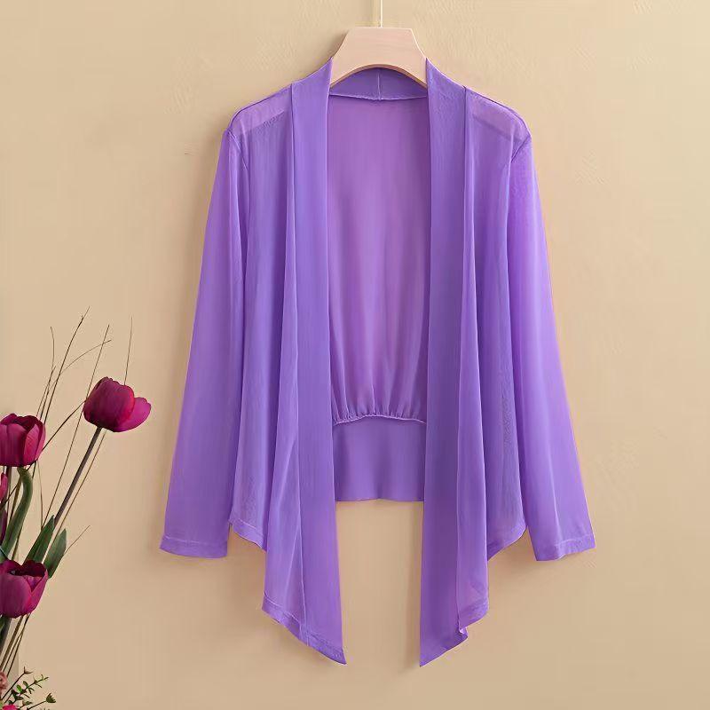 Spring Summer Sun Protection Clothing Women Shawl Oversized Outerwear Female Long Sleeve Cardigan Shirt Women Thin Coat Jacket
