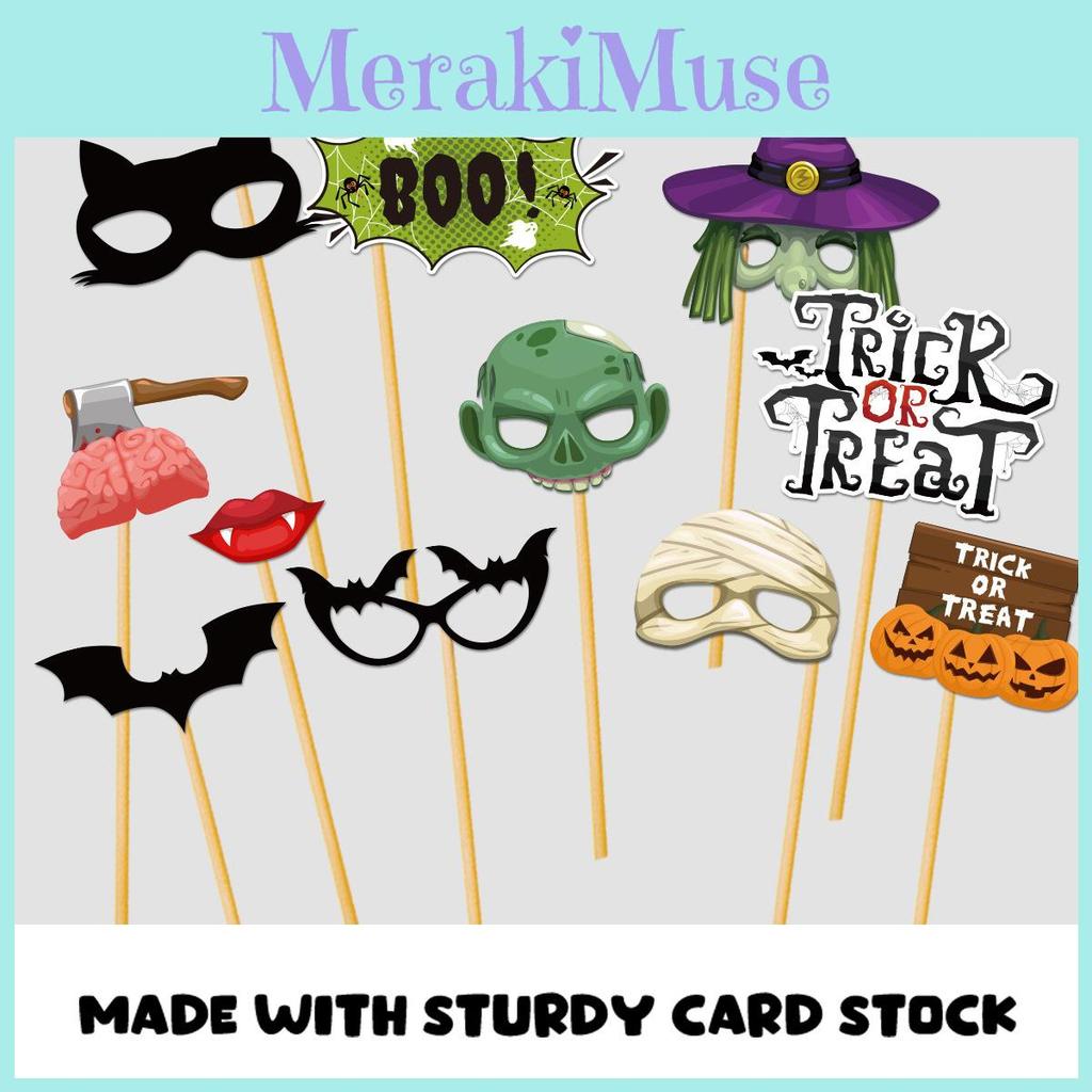 Halloween-Themen-Foto-Requisiten 30 Stück Papier-Partyzubehör für Feiern