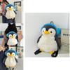 Plush Penguin Backpack For Girls With Breathable Shoulder Straps And Adjustable Fit