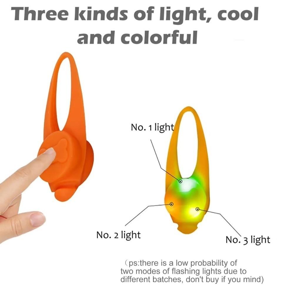 Silicone LED Pet Safety Light Waterproof Anti-Lost Dog Flashing Light High Brightness 3 Light Modes Pet LED Pendant