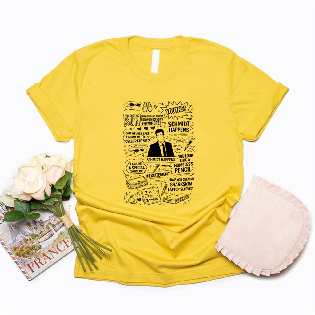 Schmidt Quotes T-Shirt Funny New Girl TV Show Tee Women Short Sleeve Tshirts Anniversary Tee for Fan Casual Women Clothing