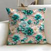 3D Flower Cushion Cover Soft  EasyWash Pillow Case  Versatile for Couch Bed Travel and Office
