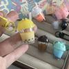 Car Keychains Simulation Food Keychain Bag Pendant Resin Keychain Mini Pearl Milk Tea Keychain  Men