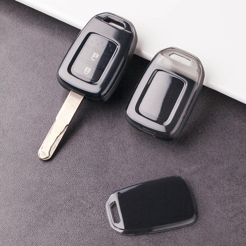 Transparent Black Tpu For Honda Accord 2013- Civic Xrv City Crv 2013 2014   Car Key Case Cover Holder Accessories