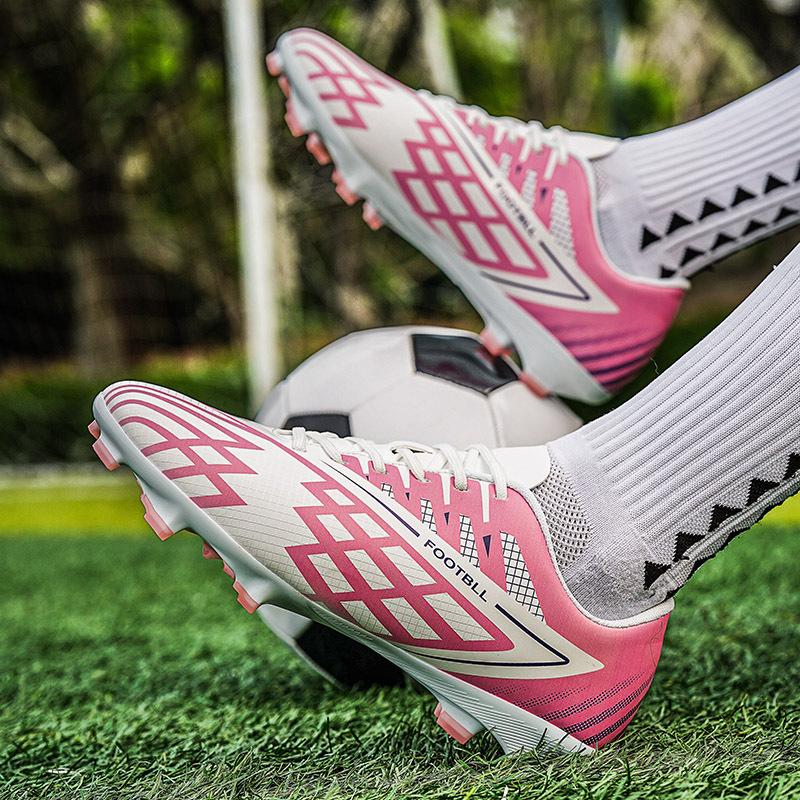 Amazon men's autumn low-top long broken nails seamless fly weaving student children boys professional training football